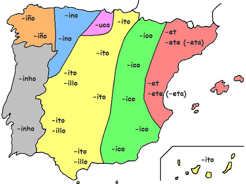 Diminutivos del español y del portugués